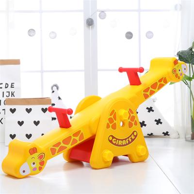 China Hot Selling Giraffe Cartoon Theme Small Playground Popular Children Plastic Seat Rocker For Children for sale