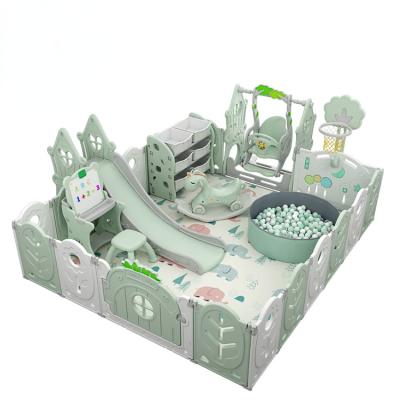 China factory direct sale 0-8years safety baby play yard playpen kids play with swing for sale