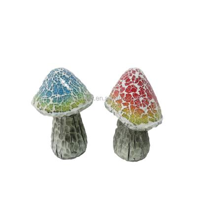 China Eco - Friendly Colorful Cement Garden Decoration Mushroom Stones Ornaments for sale