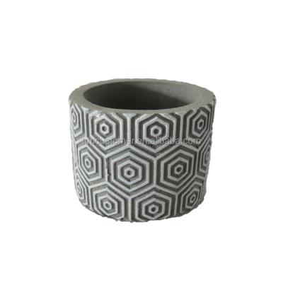 China Gray Cement Large Flower Pot Eco-Friendly Planter for sale