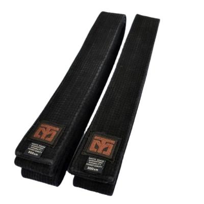 China Durable Taekwondo Belts Custom Martial Arts Embroidered Black Belts for sale