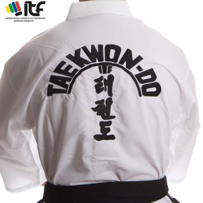 China Durable/Comfortable/Breathable/Lightweight ITF Taekwondo Black Belt Uniform Supplier for sale