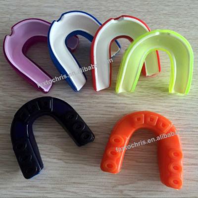 China Transparent Double Color Mouthpiece Football Mouthpiece Basketball Mouthpiece for sale