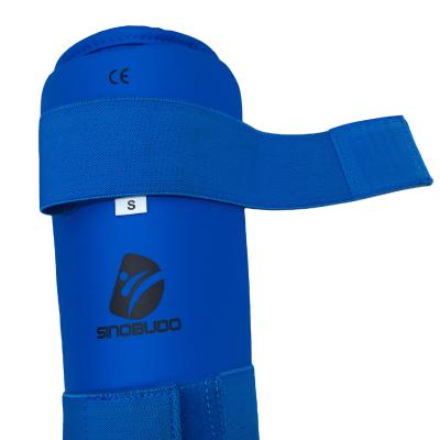 China Hot Selling Breathable Adjustable Elasticity Karate Bodyguard Martial Arts Shin Instep Guard Shin Guard Foot Protector for sale