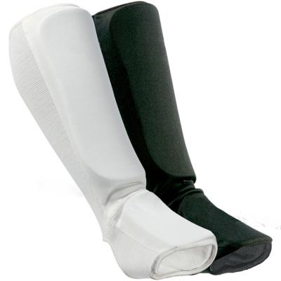 China Elastic Cotton Shin Guard Shin Instep Protector Karate White Comfortable/Lightweight for sale