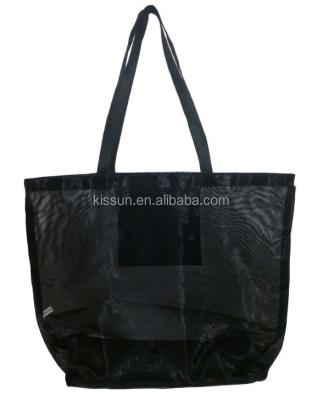 China Mesh Beach Bag handled for sale