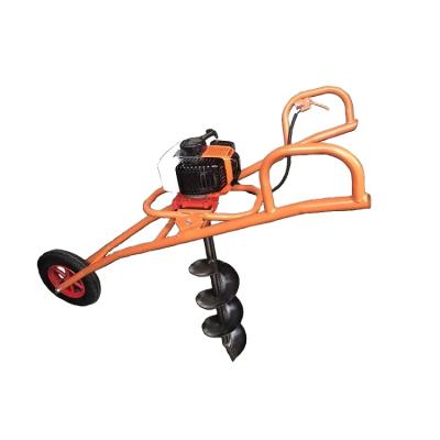 China Mini 62cc 200mm Wheel Gasoline Earth Auger/Post Hole Digger Drillers Earth Auger Drill/Handheld Portable Power Earth Drill Rigs for sale