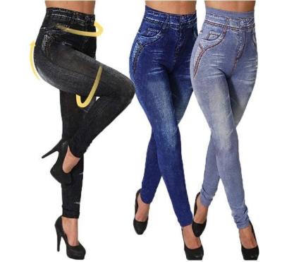 China Hot Sale Women Sexy Many Patterns Denim Jean Stretchy Leggings (89714) for sale