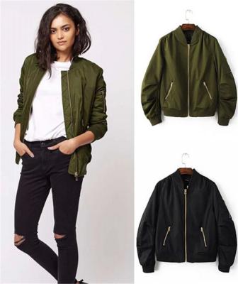 China Wholesale Fashion Army Flight Life Spring and Autumn Woman Collar Jacket for sale