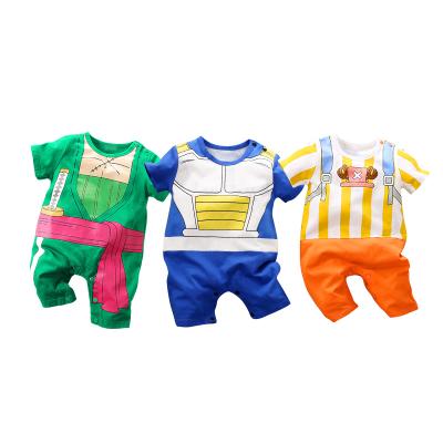 China 100% cotton anime style baby romper summer baby short sleeve rompers baby boys short sleeve rompers for sale