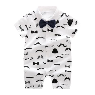 China 2019 Summer Baby Boy's One-Piece Overalls Short Sleeve Cotton Newborn Boy Short Sleeve Suit Birthday Party Clothes for sale