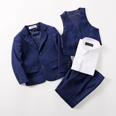 China Polyester/Cotton Baby Boy Clothing Sets 4 Pieces With Cool Gentleman Style Baby Boy Suits For Spring And Autumn for sale