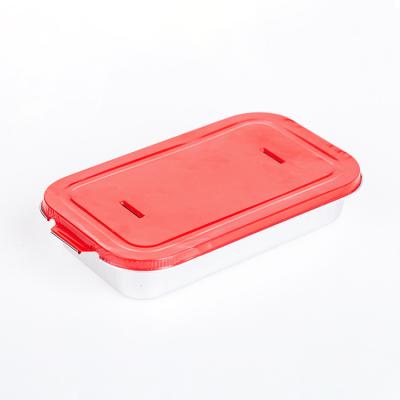 China Food Grade Lightweight Smoothwall Disposable Foil Container Aviation Food Contain Te koop