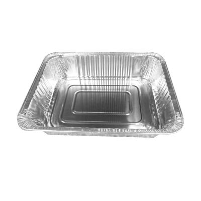 China OEM & ODM Food Grade Silver 14 Inch Rectangular Disposable Foil Container Aluminum Foil Bread Pizza Baking Use Bakery Te koop