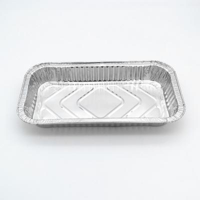 China Food Grade Food Packing Use Half Size Foil Takeaway Container Bakery Trays Container With Lid for sale