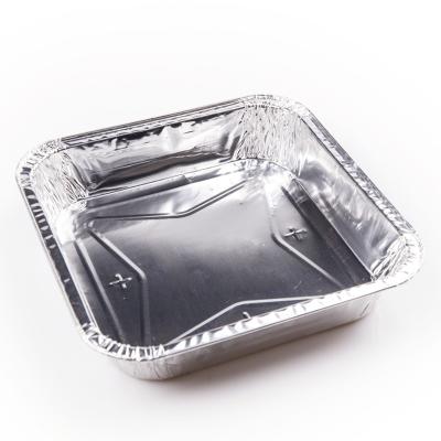 China Guangzhou Supplier Square Disposable Foil Takeaway Containers 1440ml Large Throwaway Aluminium Foil Oven Safe Food Conta for sale