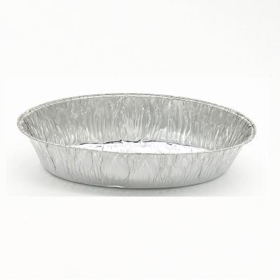 Cina Household High Quality Extra Large Oval Foil Roasting Tray Oval Aluminum Foil Tray For Meat, C in vendita