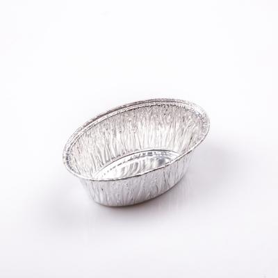 Cina Wholesale Guangzhou Customable Disposable Oval Foil Roasting Tray Small Deep Oval Aluminum Foil Cups For Food in vendita