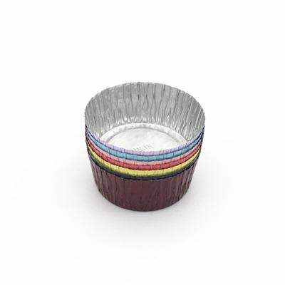 China Manufacturer Cheap Price Mini Disposable Foil Container Round Custom Colorful Aluminum Foil Baking Te koop