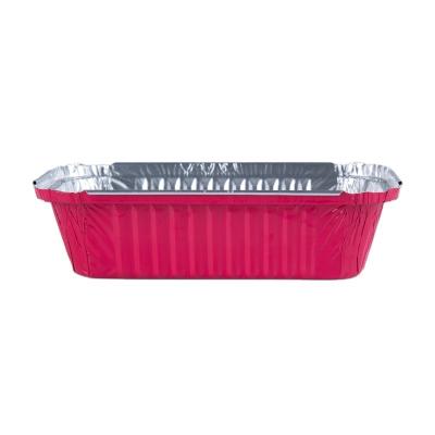 China Freezer And Oven Safe Rectangular Foil Containers Food Grade Foil Takeaway Container Colorful Aluminum Foil Co for sale