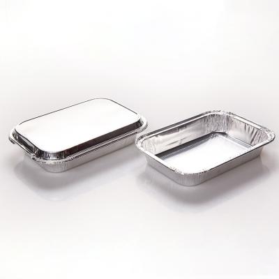 中国 Custom made 300ml food packaging take-out containers airline square aluminum foil aircraft box for airplane food use with lid 販売のため