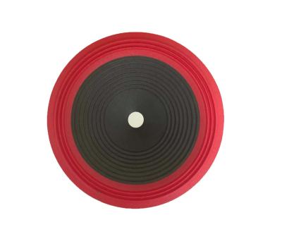 China 49.5mm Family 12inch Speaker Audio Parts Red Cloth-Edge Press Paper Cone With Wire for sale