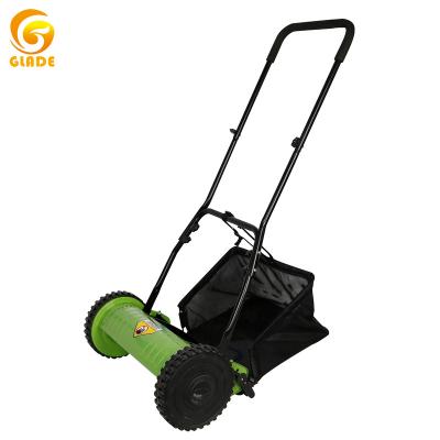 China Grass Box 16in Manual 2wheels Mini Hand Push Reel Mower Lawn Mower for sale