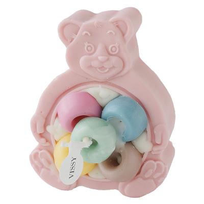 China Birthdays in stock ins shooting props birthday gift box bear candles border wholesale soy wax aromatherapy bear candles for sale