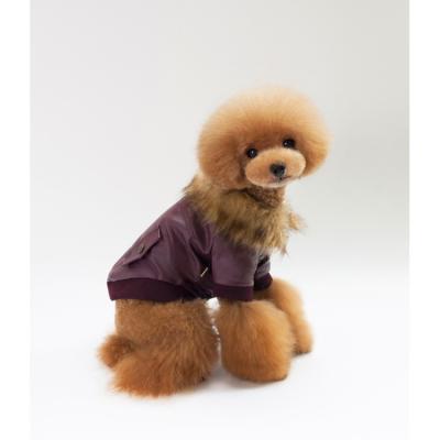 China New Style Dog Coat Dog Sweater Pet Leather Medium Jacket Viable Winter Cool Jacket Small for sale