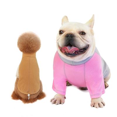 China Viable Patched Color Fleece Pet Clothes for sale