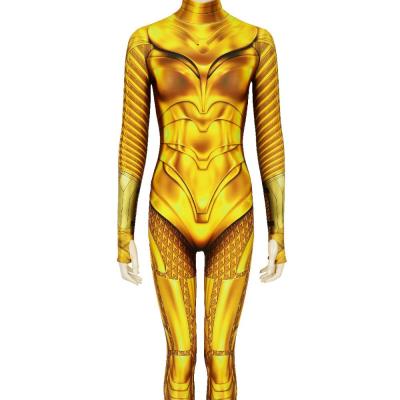 China One-Piece GOLD Costume Wonder Woman 1984 WW84 ARMOR Cosplay Costume Adult Cosplay Set J19055EA for sale