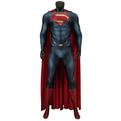 China One Piece Garment Man Super Man Of Steel Clark Kent Cosplay Costume Super Man Adult Cosplay Costume Set J4300 for sale