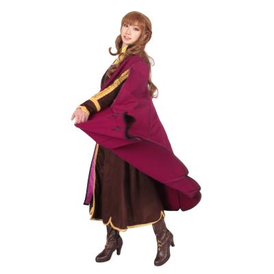 China Frozen2 Princess Anna Cosplay Costume Adult Women's long sleeve cosplay dress set MTJ 4388 for sale