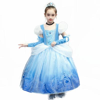 China Washable Princess Costume Set WNW 8016 Cinderella Princess Kid Cosplay Children's Dress Up Dresses for sale