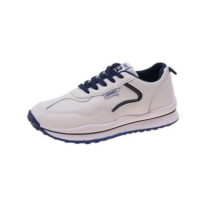 China CUSHIONING Classic Ladies Women Sports White Leather Breathable Casual Sneakers Wholesale Running Tennis Shoes for sale