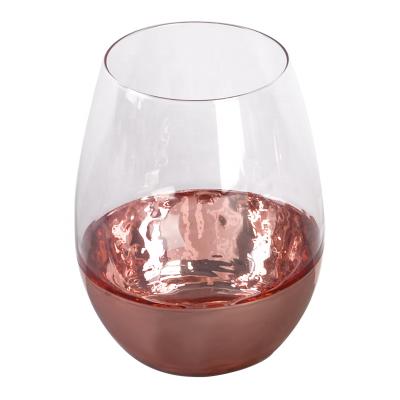 China CLASSIC Handmade High Quality 530 Insulated Stemless Bubble Wine Glass for sale