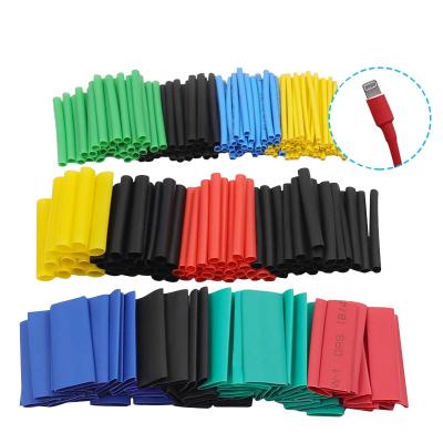 China 530Pcs Thermoresistant Polyolefin Heat Shrink Tube Wrapping KIT Heat-Shrink Tubing Matched Package Electrical Cable Insulation Sleeve for sale