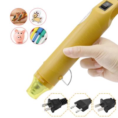 China European Heat Shrink Plug 220V Mini Heat Gun Electric Power Tool Hot Air 110V 300W Gun With Sustaining Seat Shrink Plastic Diy for sale