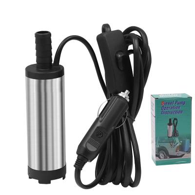 China Automotive Industry 12V DC Stainless Steel Water Pump Submersible Diesel Fuel Transfer Pump 38mm Diameter Oil Transfer Refueling for sale