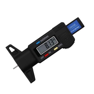 China ABS Plastic Car Tire Thickness Measures Tread Brake Pad Wear Detection Meter Gauge Tool LCD Show Tire Groove Depth Gauge Digital for sale