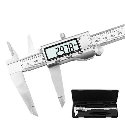 China Stainless Steel 8 Inch 0-200mm LCD Digital Metal Caliper Vernier Caliper Gauge Electronic Ruler Depth Measuring Tool for sale