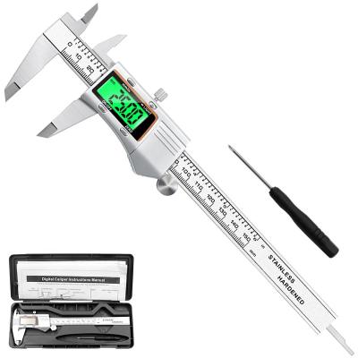 China Measuring Tool Diameters 6 Inch 0-150mm Digital Metal Caliper Stainless Steel Vernier Calipers LCD Display Micrometer Inner And Outer Electronic Ruler Depth for sale