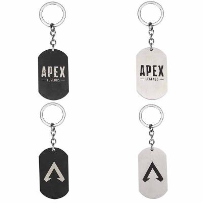 China Modern Game Apex Key Chains 2 Colors Fashion Stainless Steel APEX Legends Key Chain Key Rings for sale