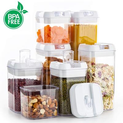 China Sustainable Airtight Refrigerator Food Container Storage For Kitchen , With Lock Lids BPA Free Plastic Boxes Multigrain Transparent Containers for sale