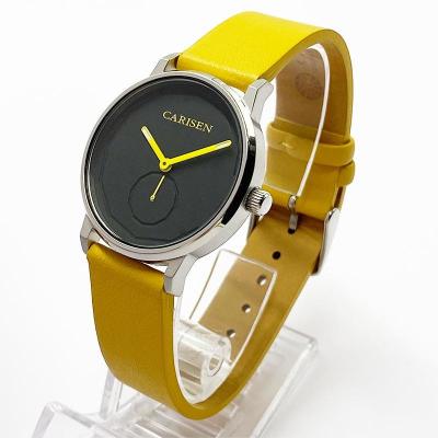 China Water Resistant Wholesale Customized Waterproof Sports Style Two Hands Leather Strap Stainless Steel Alloy Women Simple Quartz Wristwatches for sale