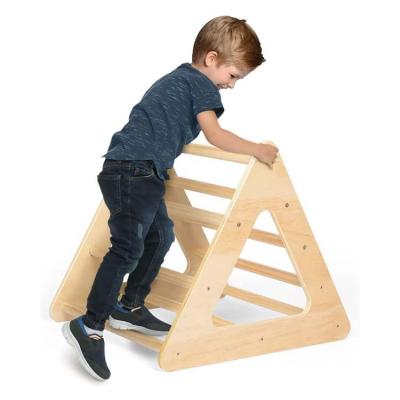 China Safe and Healthy Baby Toy Mini Wooden Indoor Pine Triangle Eco-friendly Wooden Climbing Ladder for sale