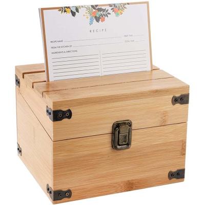 China Household Fashion Eco-Friendly Custom Recipe Eco-Friendly Kitchen Wooden Storage Boxes for sale