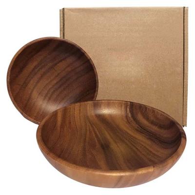 China Factory Price Eco-Friendly Unique Design Eco-friendly Mulitifunctional Round Wooden Bowl for sale