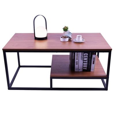 China Modern multifunctional furniture coffee table household living room furniture metal particle board coffee table for sale