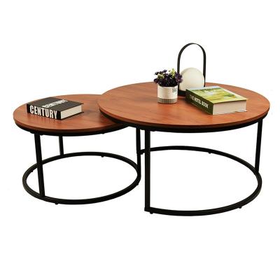 China Simple Design Modern Coffee Table Table With Open Storage Metal Chipboard Nesting Coffee Table for sale